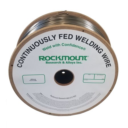 ROCKMOUNT RESEARCH AND ALLOYS Apollo FC, Flux Core for Build-up and Surfacing of Manganese Steels, Self-shielded, 045" Dia., 10lb 7621